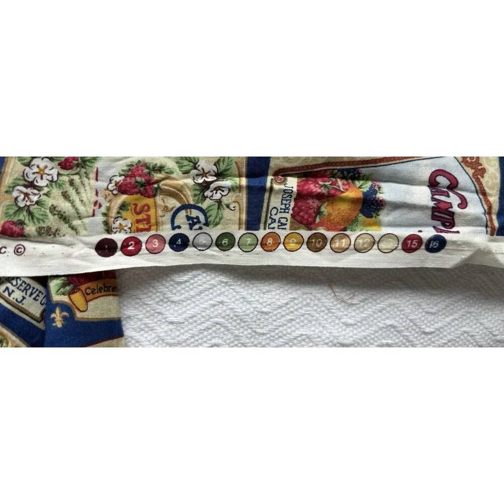 VTG 2001 Campbell Soup Labels Concord Fabrics Cotton Fabric (78x42) 2+ Yards
